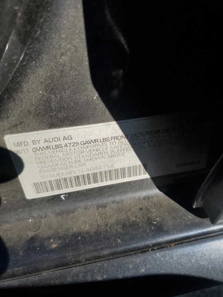 2012 Audi A4 Premium Plus VIN: WAUEFAFL1CA044158 Lot: 87737955