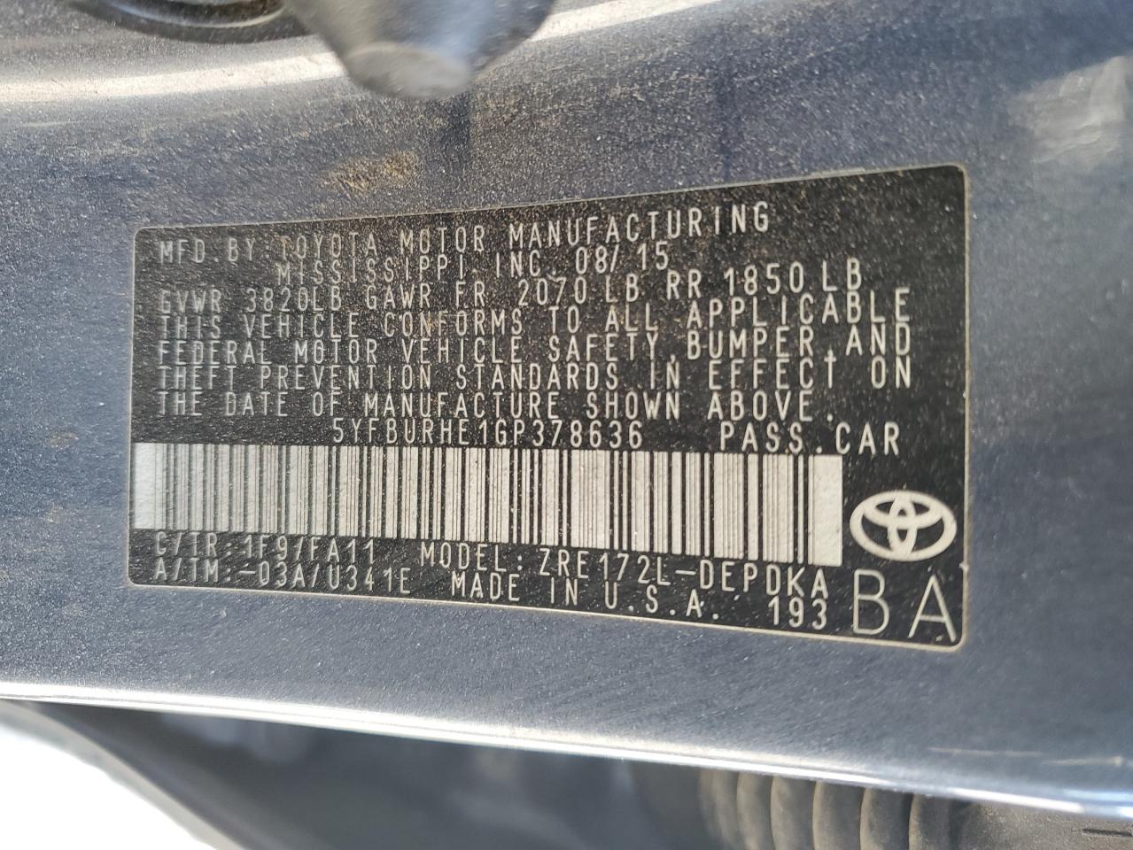 2016 Toyota Corolla - Image 12