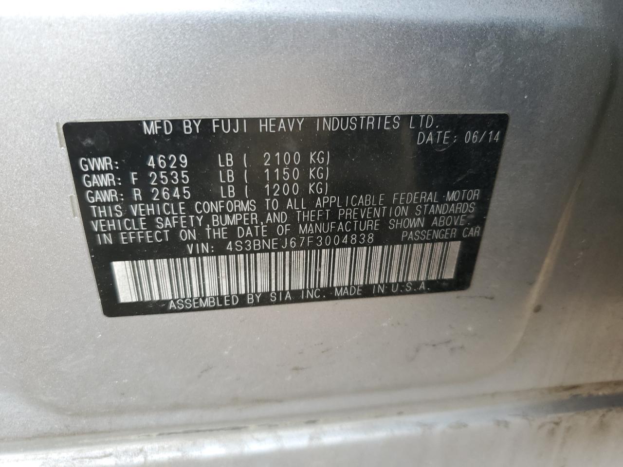 2015 Subaru Legacy - Image 15