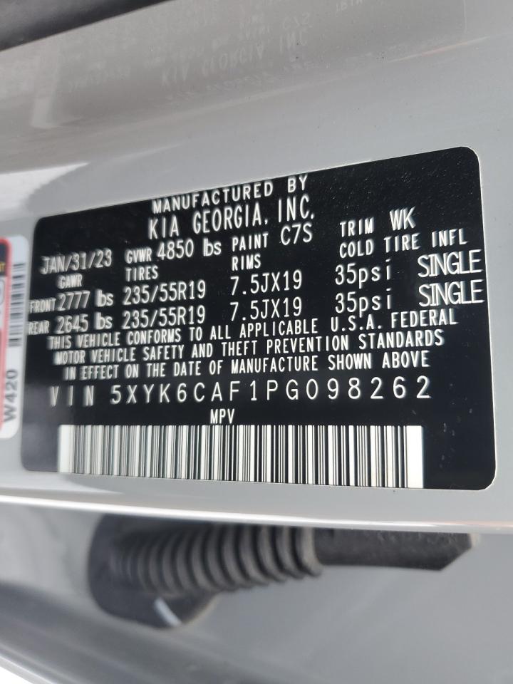 2023 Kia Sportage X Line VIN: 5XYK6CAF1PG098262 Lot: 87435214