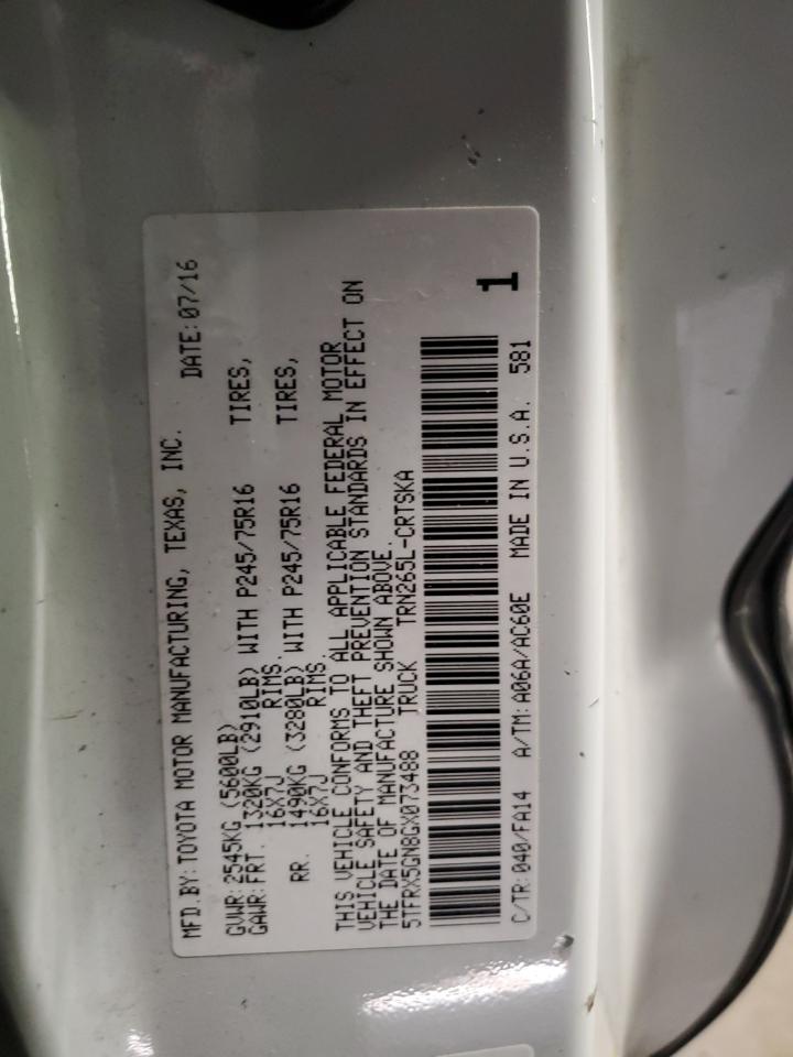 5TFRX5GN8GX073488 TOYOTA TACOMA 2016