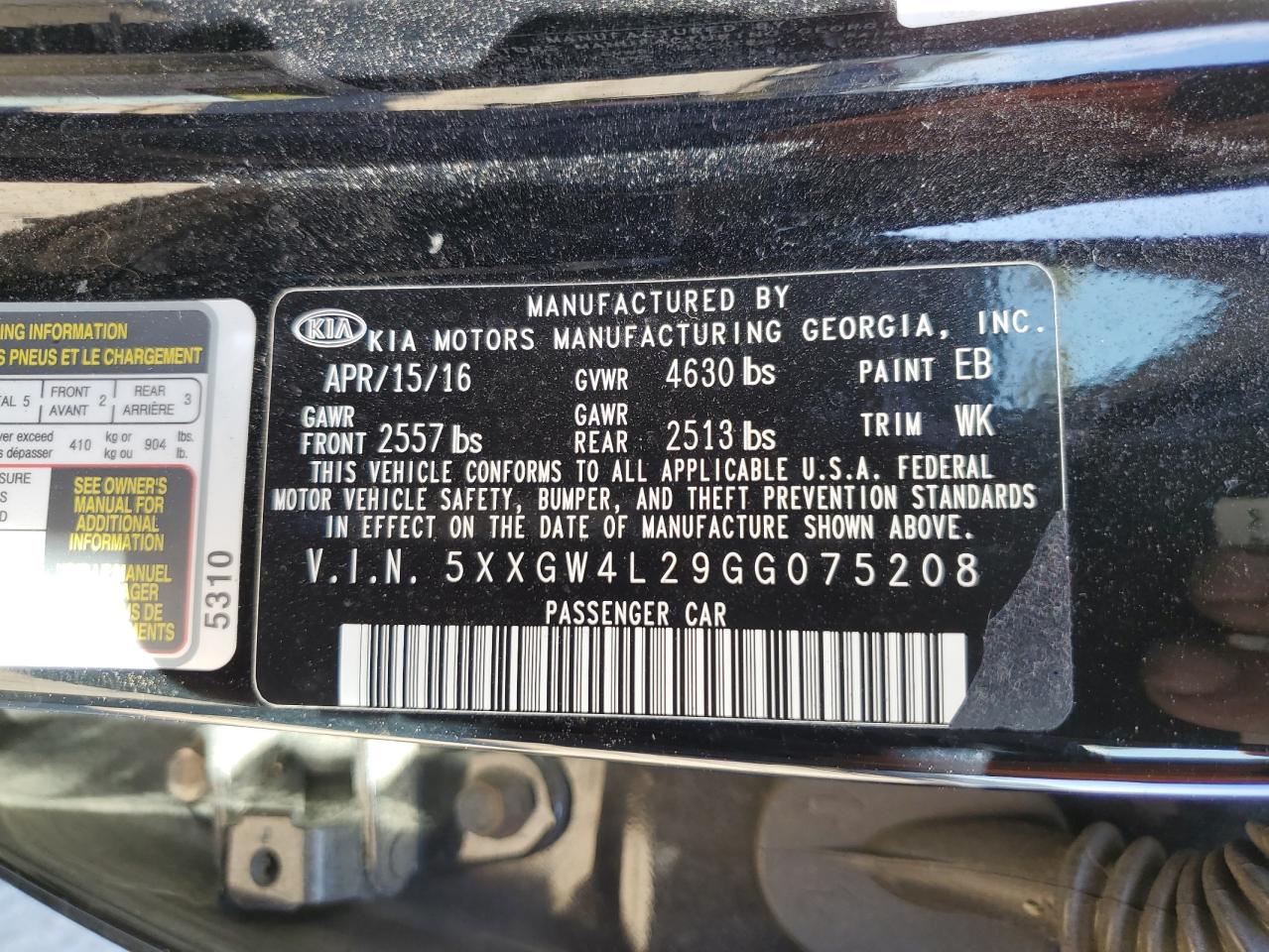 2016 Kia Optima - Image 12