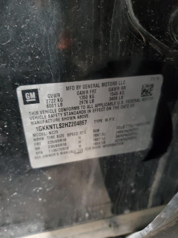 2017 GMC Acadia All Terrain VIN: 1GKKNTLS2HZ204867 Lot: 87270104