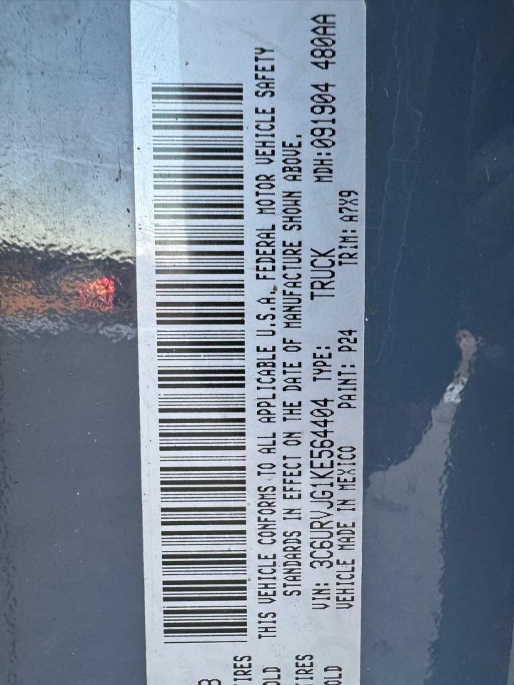 VIN 3C6URVJG1KE564404 2019 RAM All Models no.10