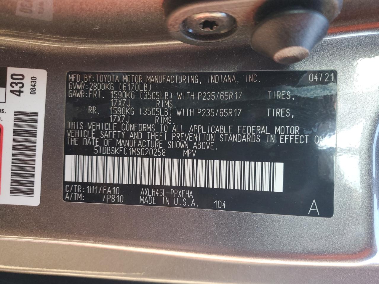 2021 Toyota Sienna - Image 13