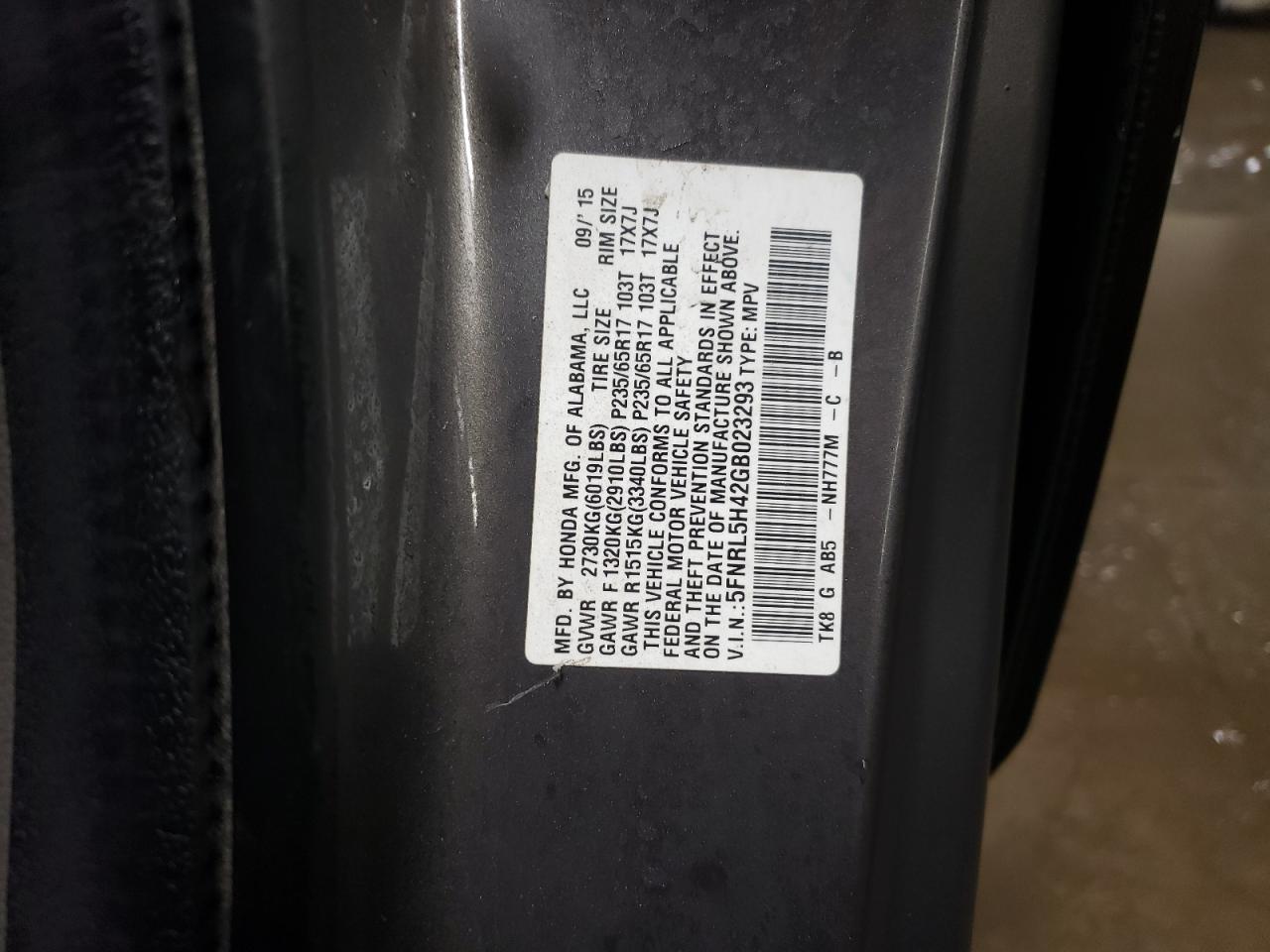 2016 Honda Odyssey - Image 12