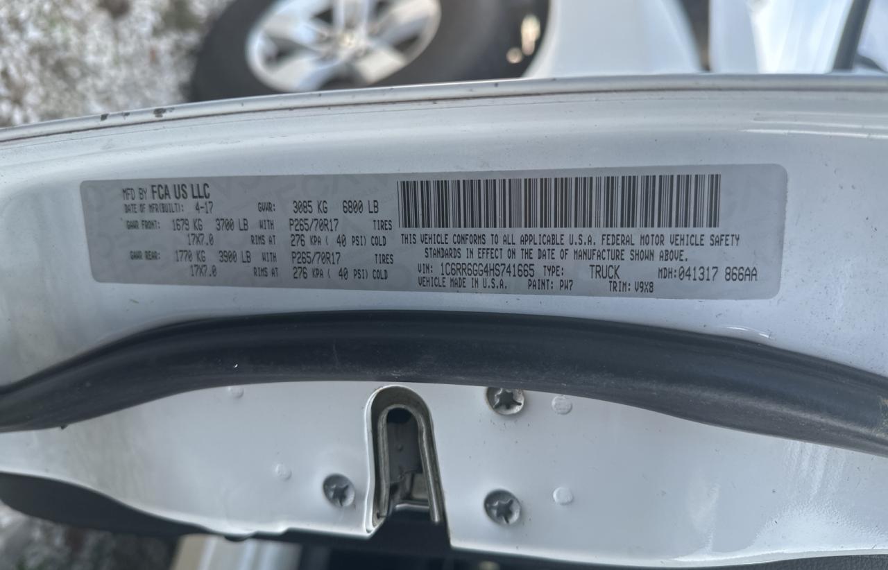 2017 Ram 1500 Slt VIN: 1C6RR6GG4HS741665 Lot: 43613445