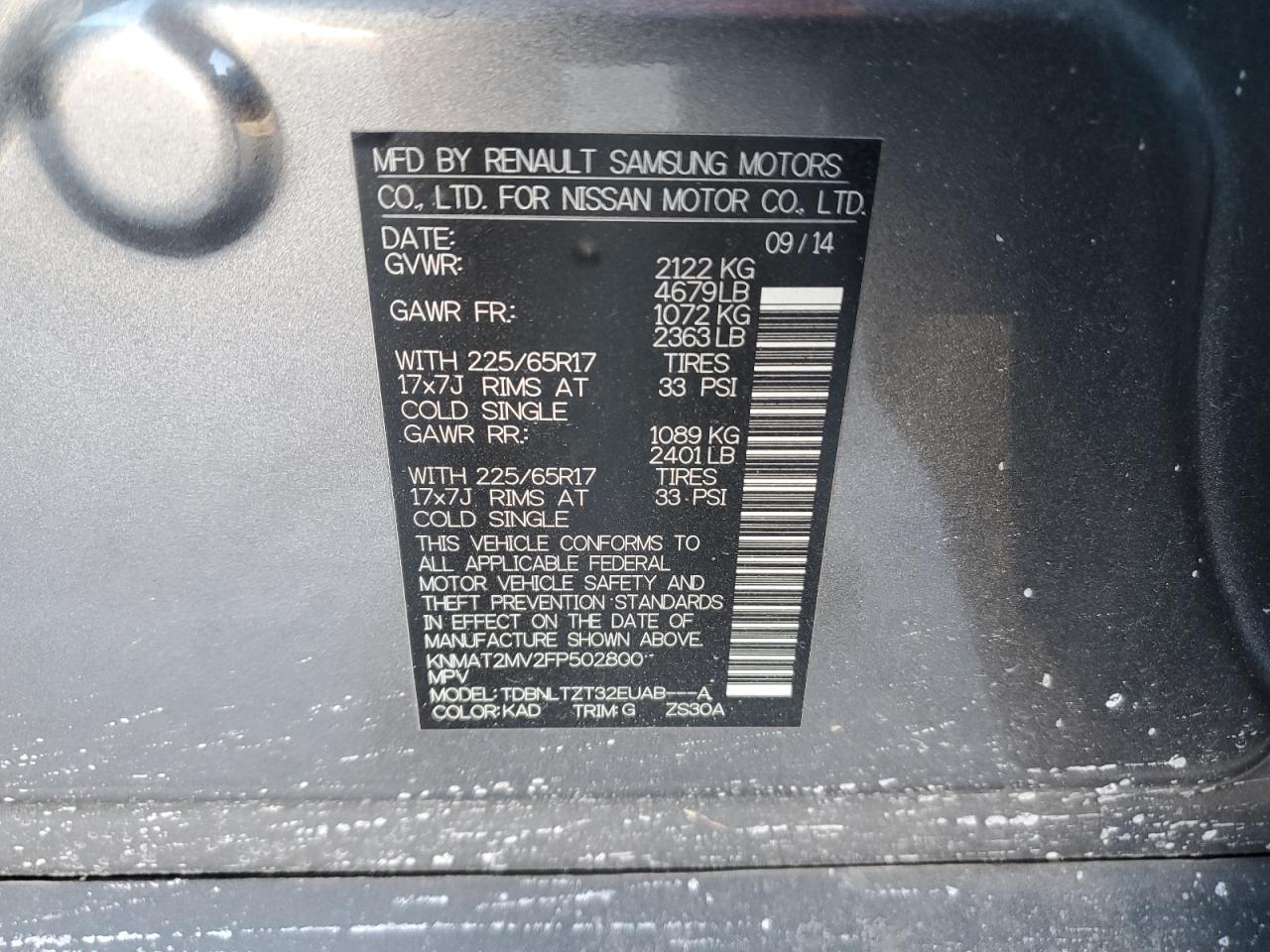 2015 Nissan Rogue - Image 15