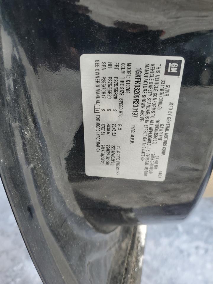 2009 GMC Yukon Denali VIN: 1GKFK03209R230197 Lot: 87824315