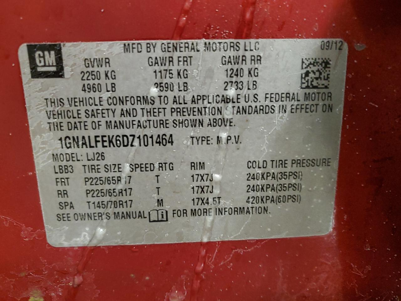 Buy 2013 Chevrolet Equinox Ltz 1GNALFEK6DZ****** from USA Buy 2013 Chevrolet Equinox Ltz 1GNALFEK6DZ****** from USA