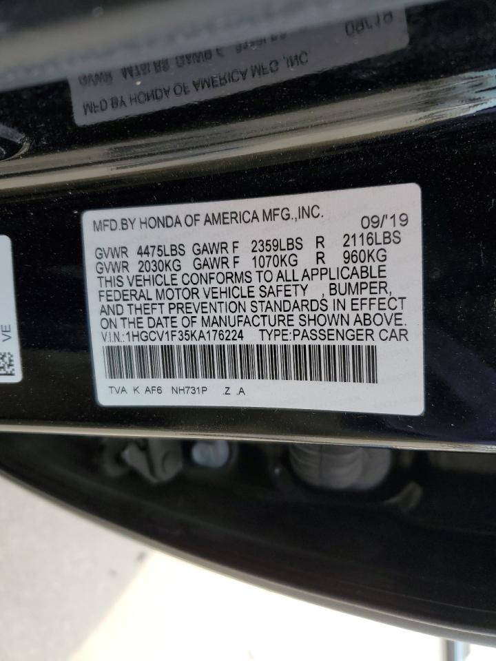 1HGCV1F35KA176224 HONDA ACCORD 2019