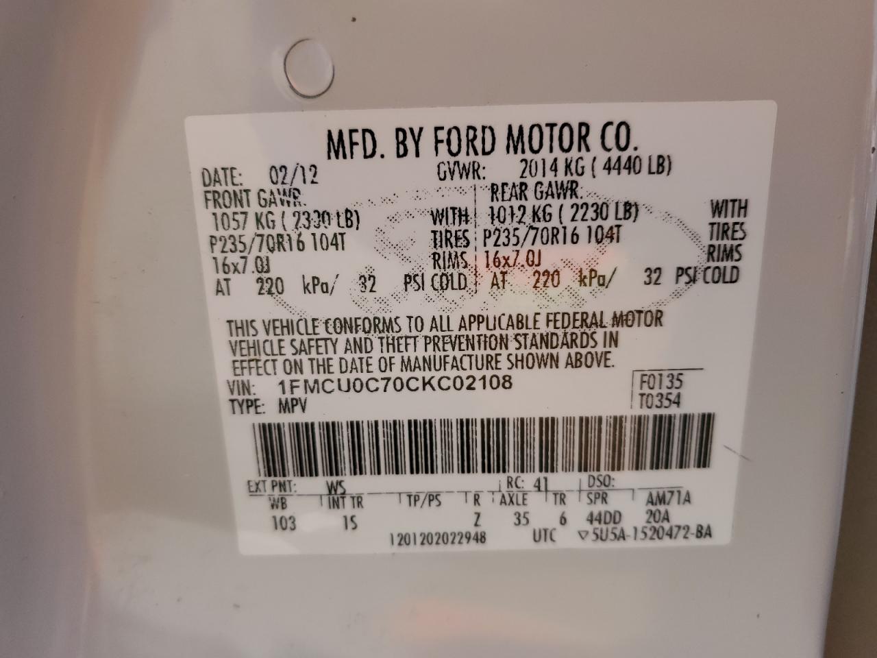 2012 Ford Escape - Image 14