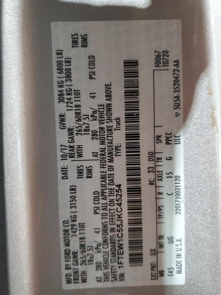 1FTEW1C55JKC45254 FORD F-150 2018