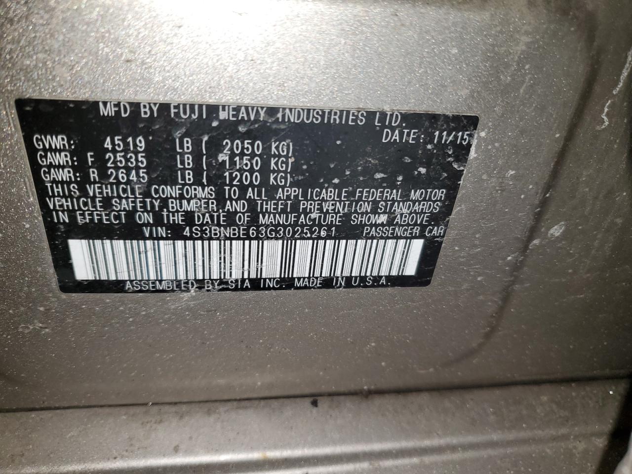 2016 Subaru Legacy - Image 12