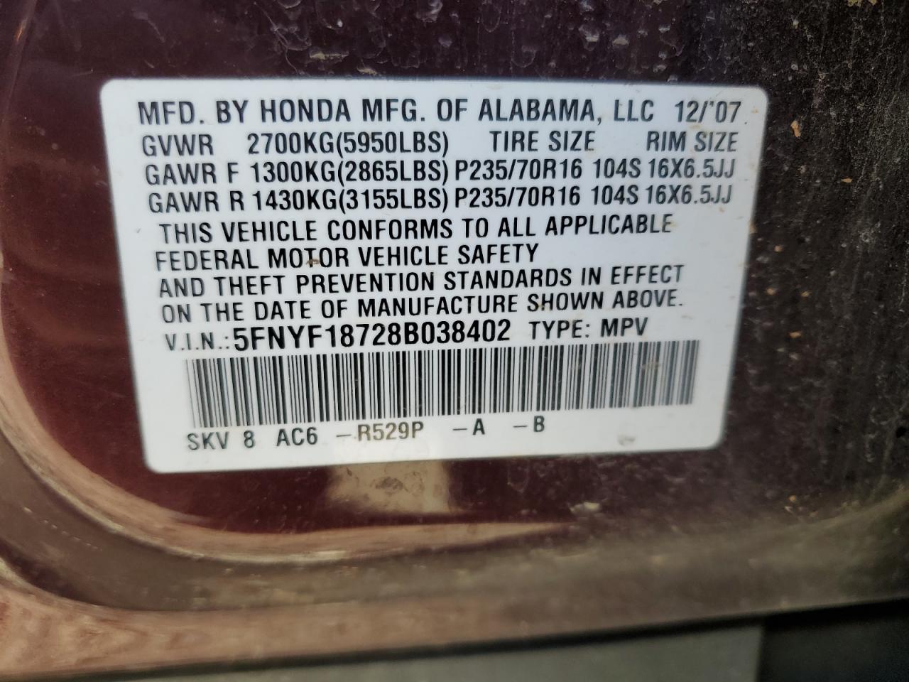2008 Honda Pilot - Image 13