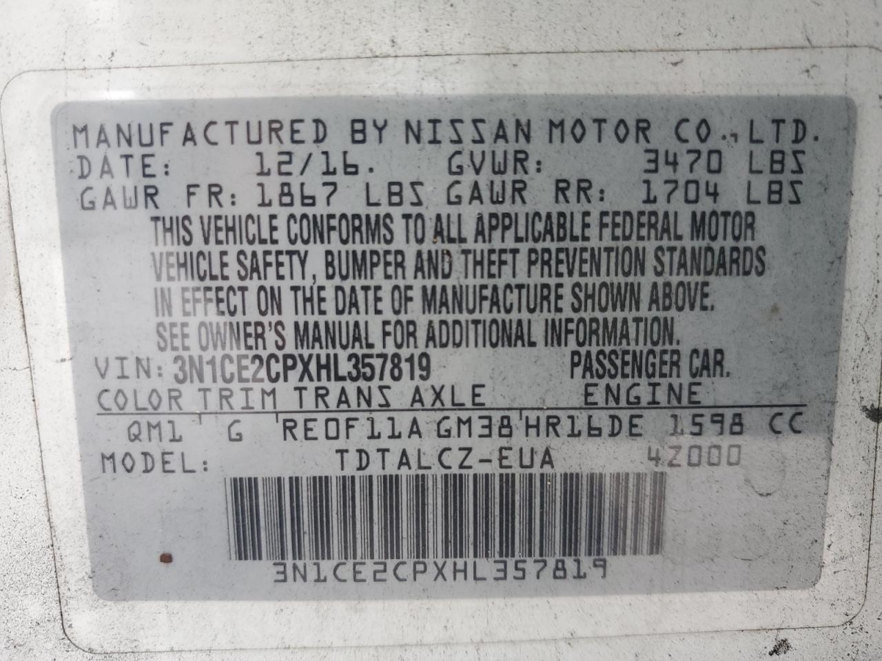 2017 Nissan Versa - Image 14