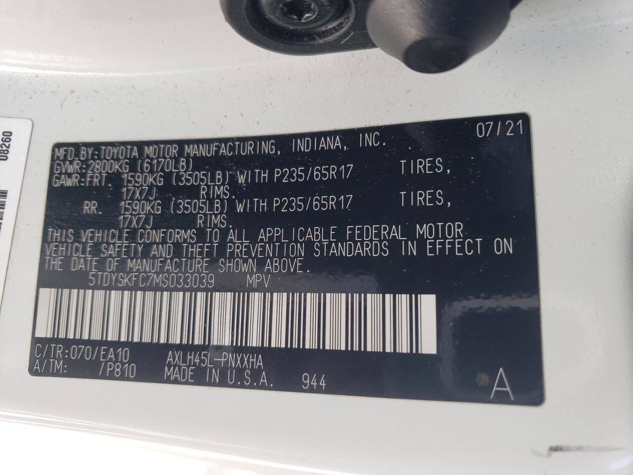 2021 Toyota Sienna - Image 13