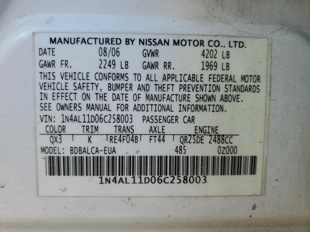 2006 Nissan Altima - Image 15