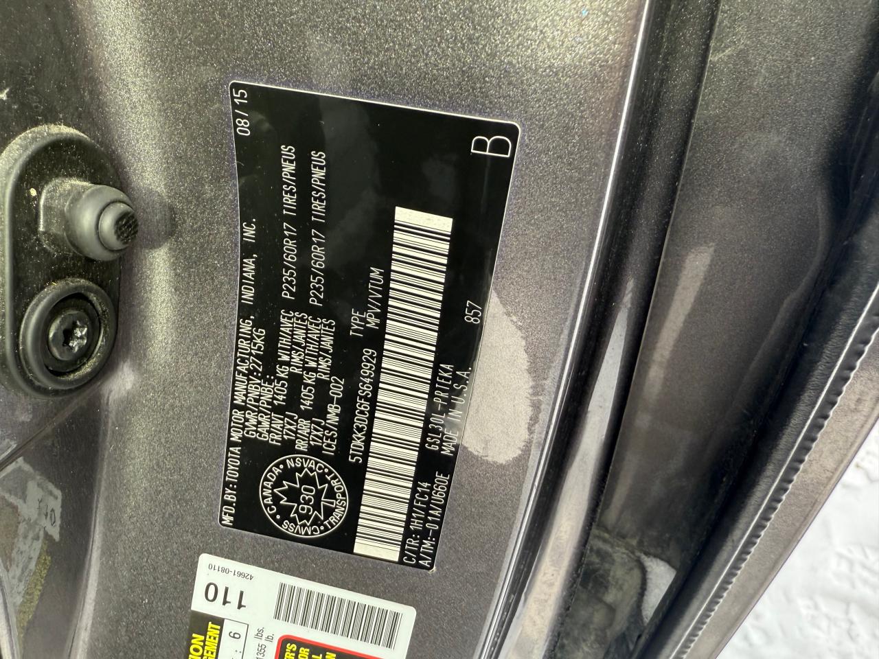 2015 Toyota Sienna - Image 13