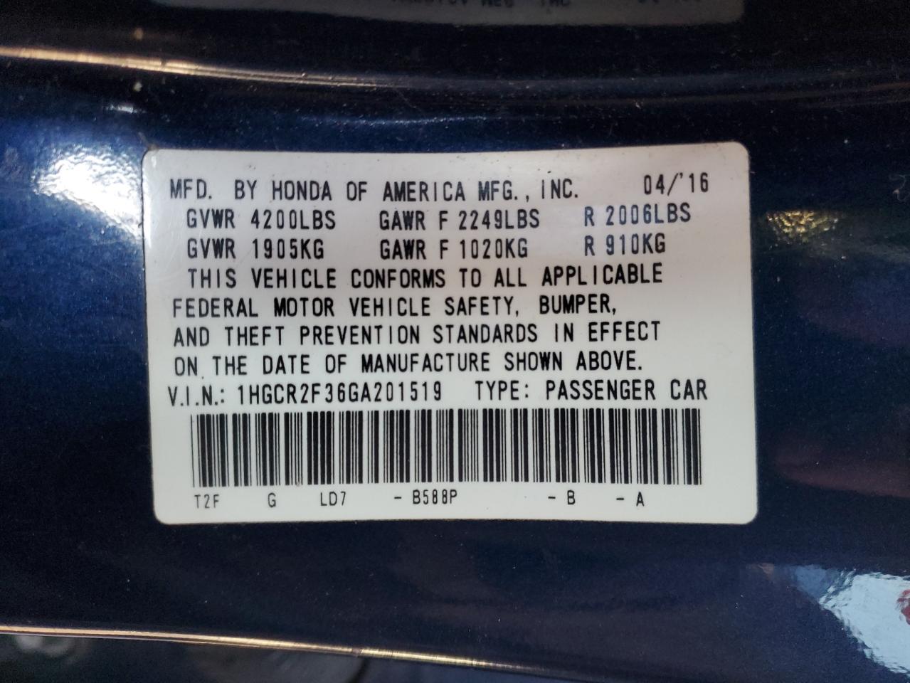 2016 Honda Accord - Image 13