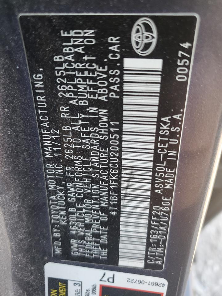 2012 Toyota Camry - Image 12