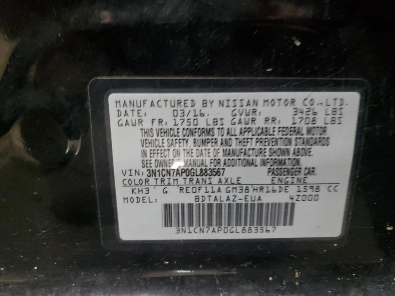 2016 Nissan Versa - Image 13