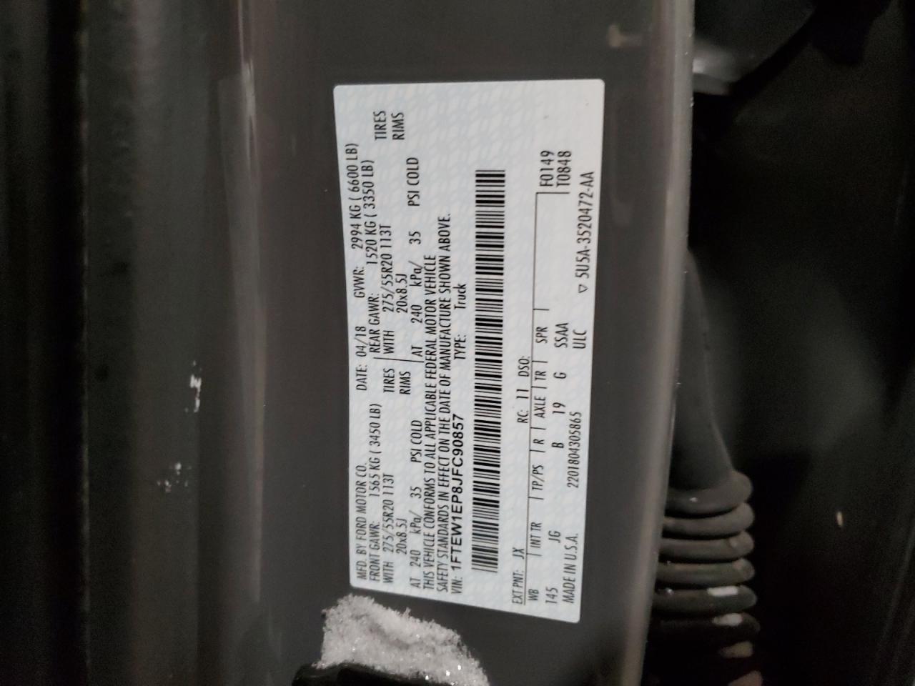 1FTEW1EP8JFC90857 FORD F-150 2018