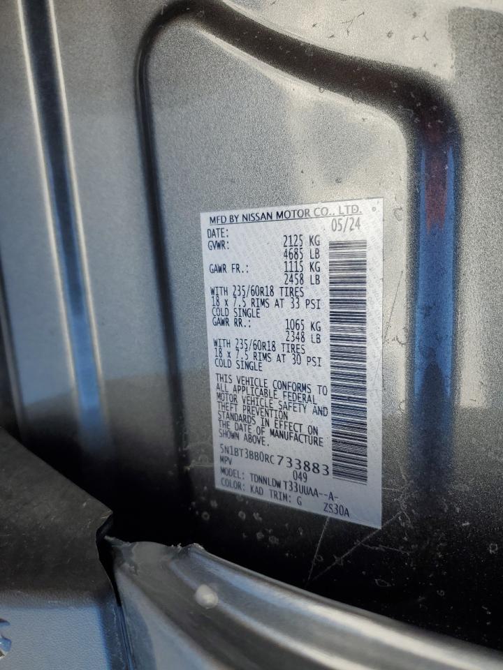 5N1BT3BB0RC733883 NISSAN ROGUE 2024