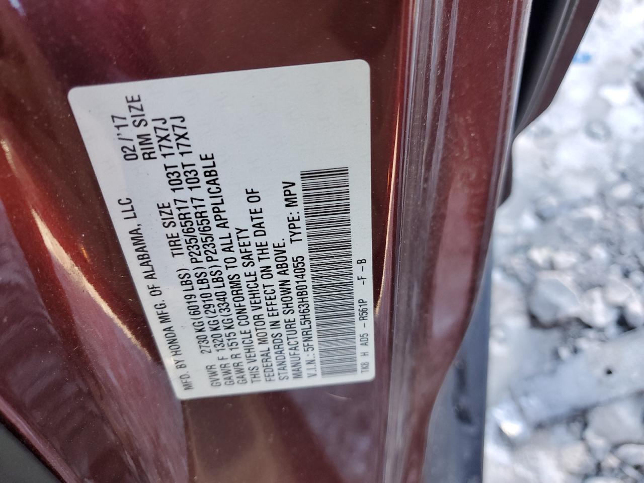 2017 Honda Odyssey - Image 13