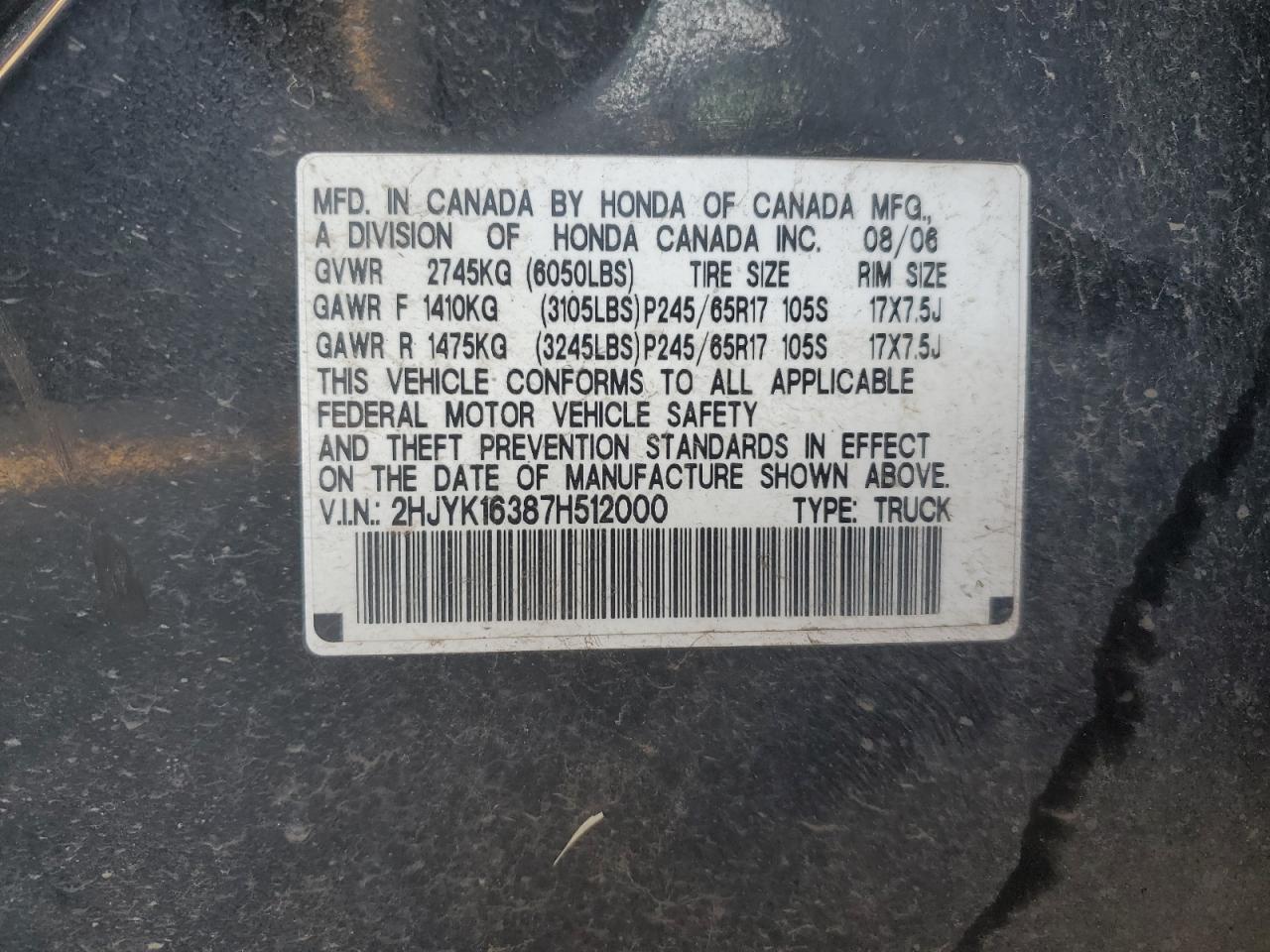 2007 Honda Ridgeline - Image 12