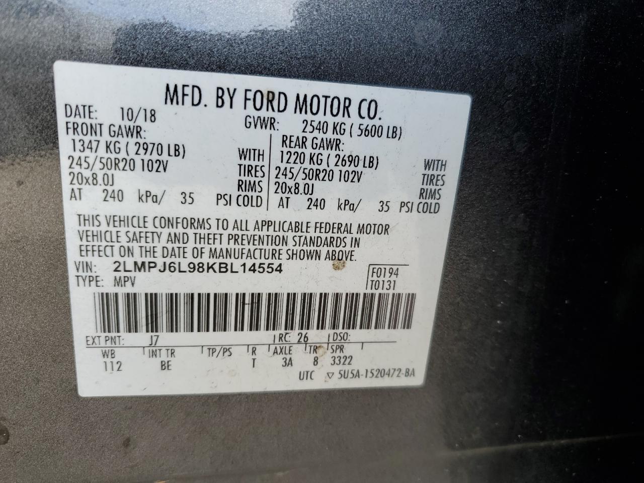 2019 Lincoln Nautilus - Image 14