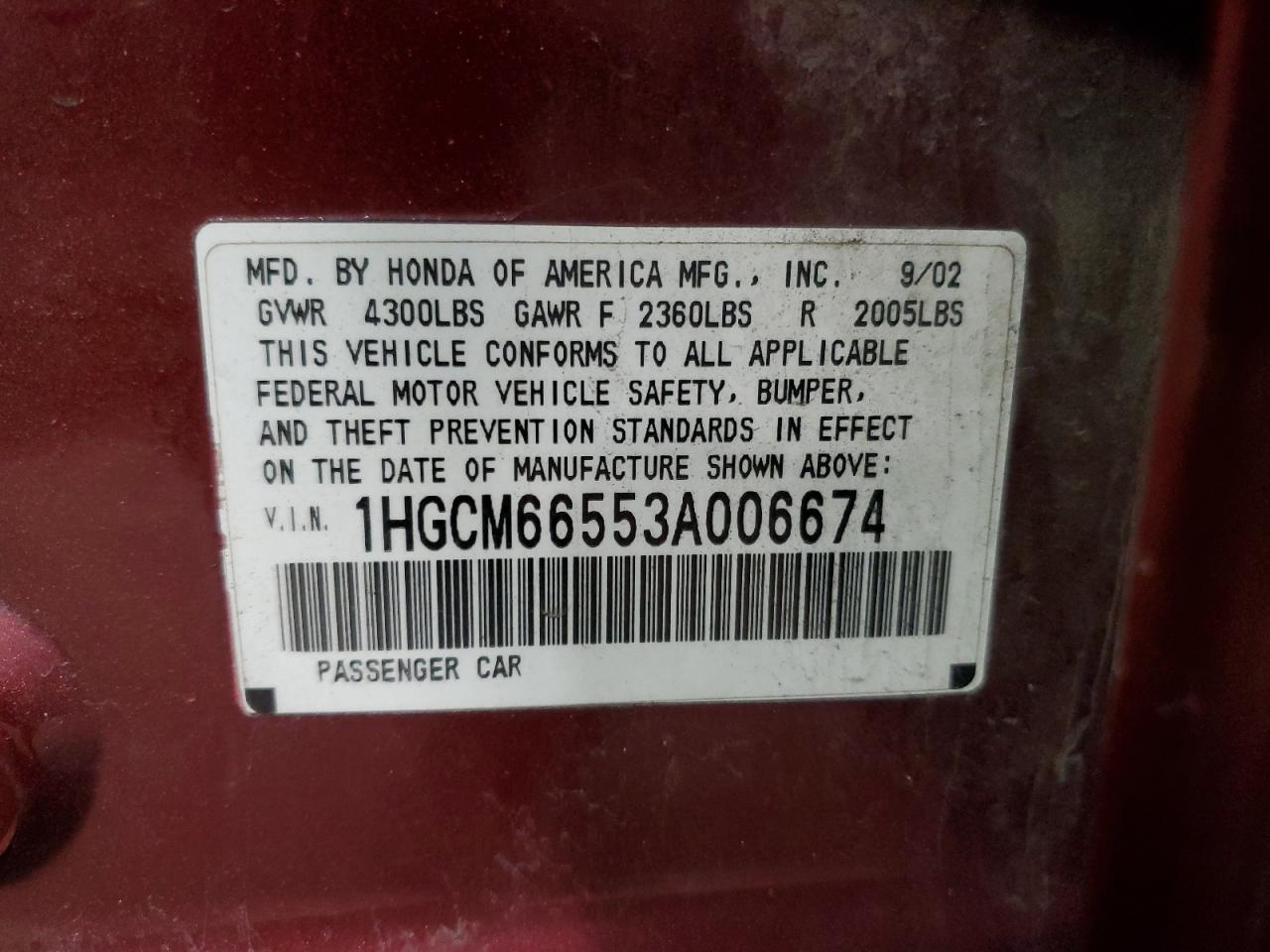 2003 Honda Accord - Image 13