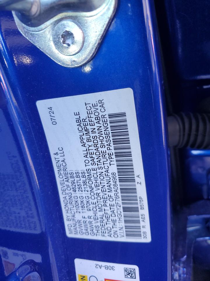 VIN: 1HGCY2F76RA084968 2024 HONDA ACCORD