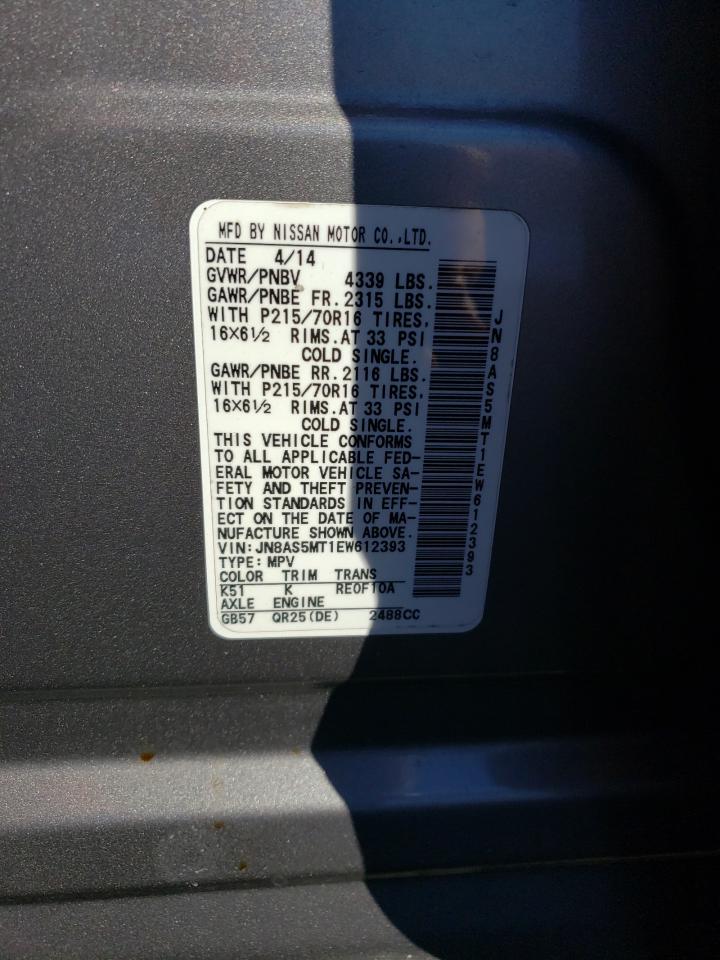 VIN JN8AS5MT1EW612393 2014 NISSAN ROGUE no.13