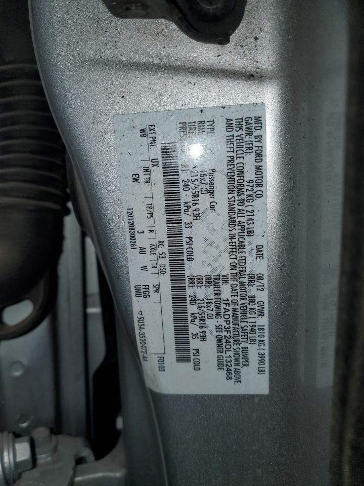 2013 Ford Focus Se VIN: 1FADP3F24DL132468 Lot: 65744545