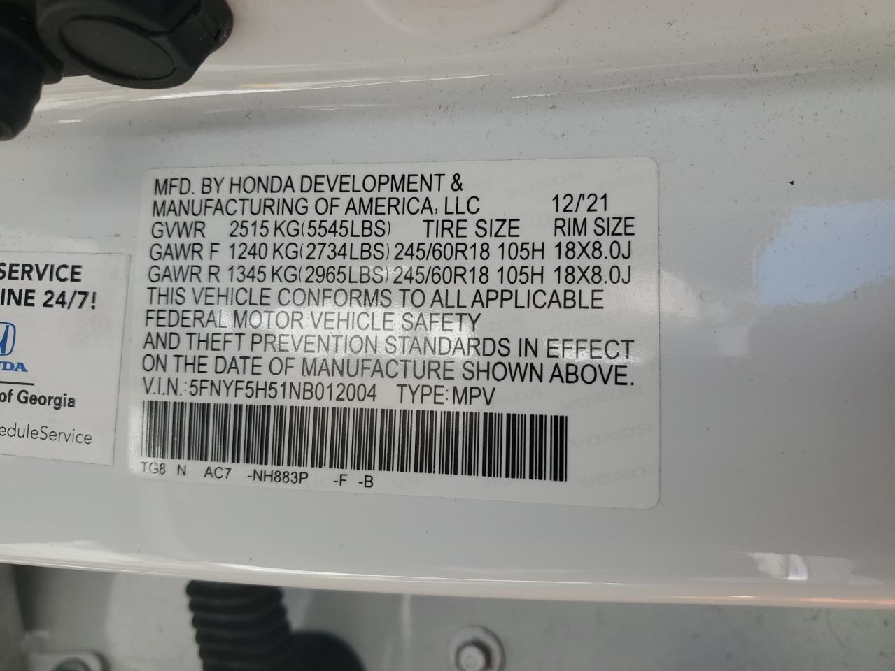2022 Honda Pilot - Image 13