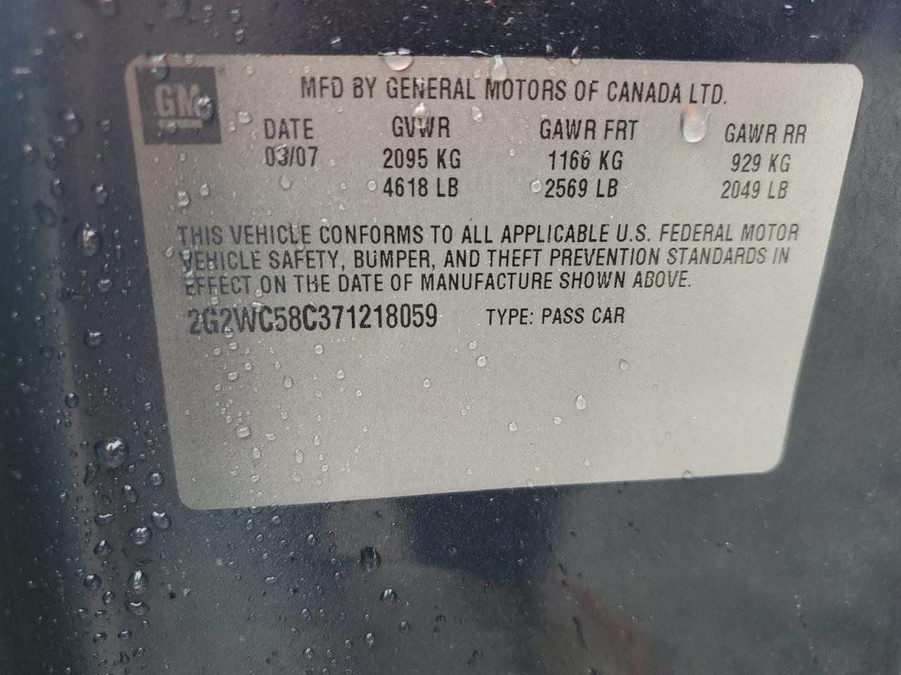 2007 Pontiac Grand Prix - Image 13