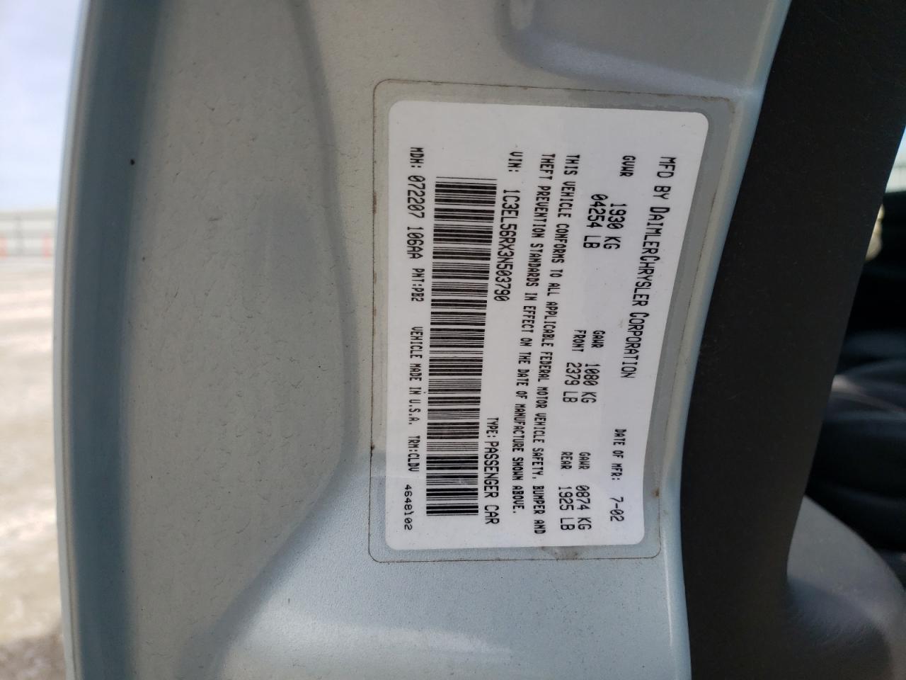 2003 Chrysler Sebring - Image 14