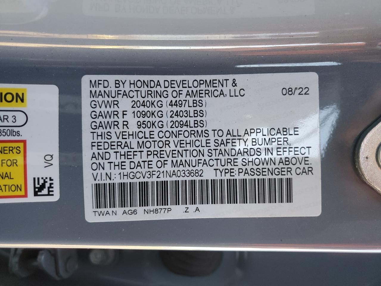 2022 Honda Accord - Image 12