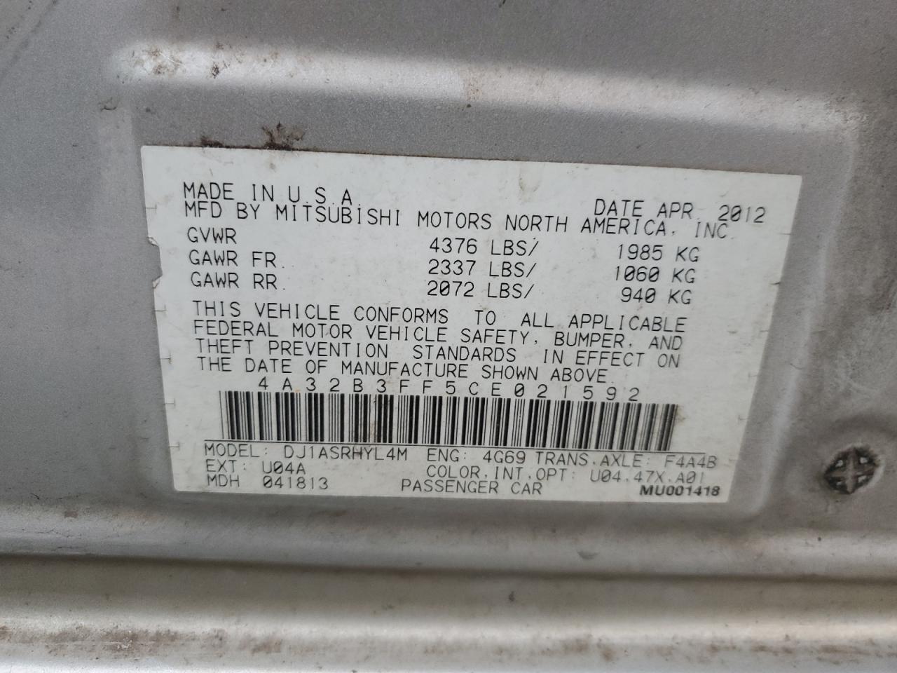 2012 Mitsubishi Galant - Image 14