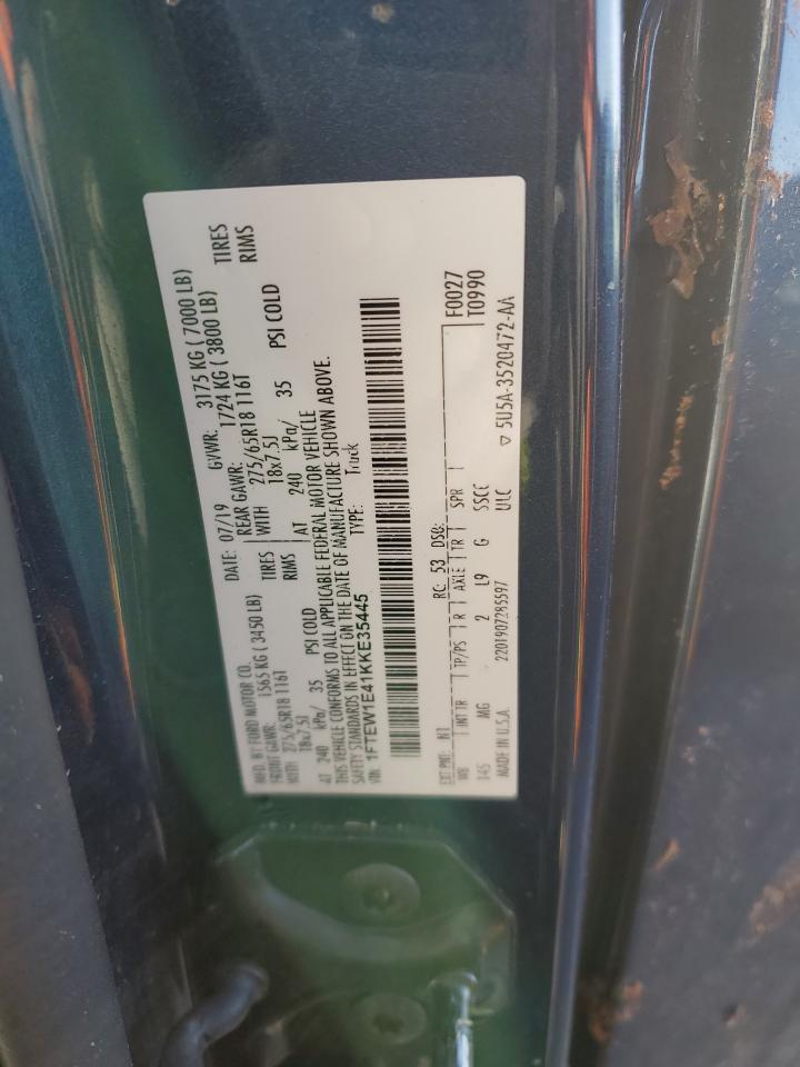 1FTEW1E41KKE35445 FORD F-150 2019
