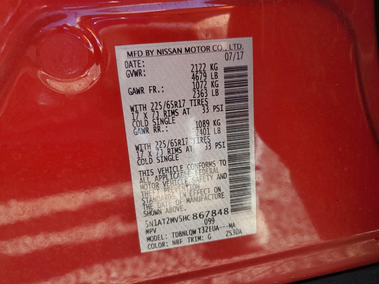 2017 Nissan Rogue - Image 13