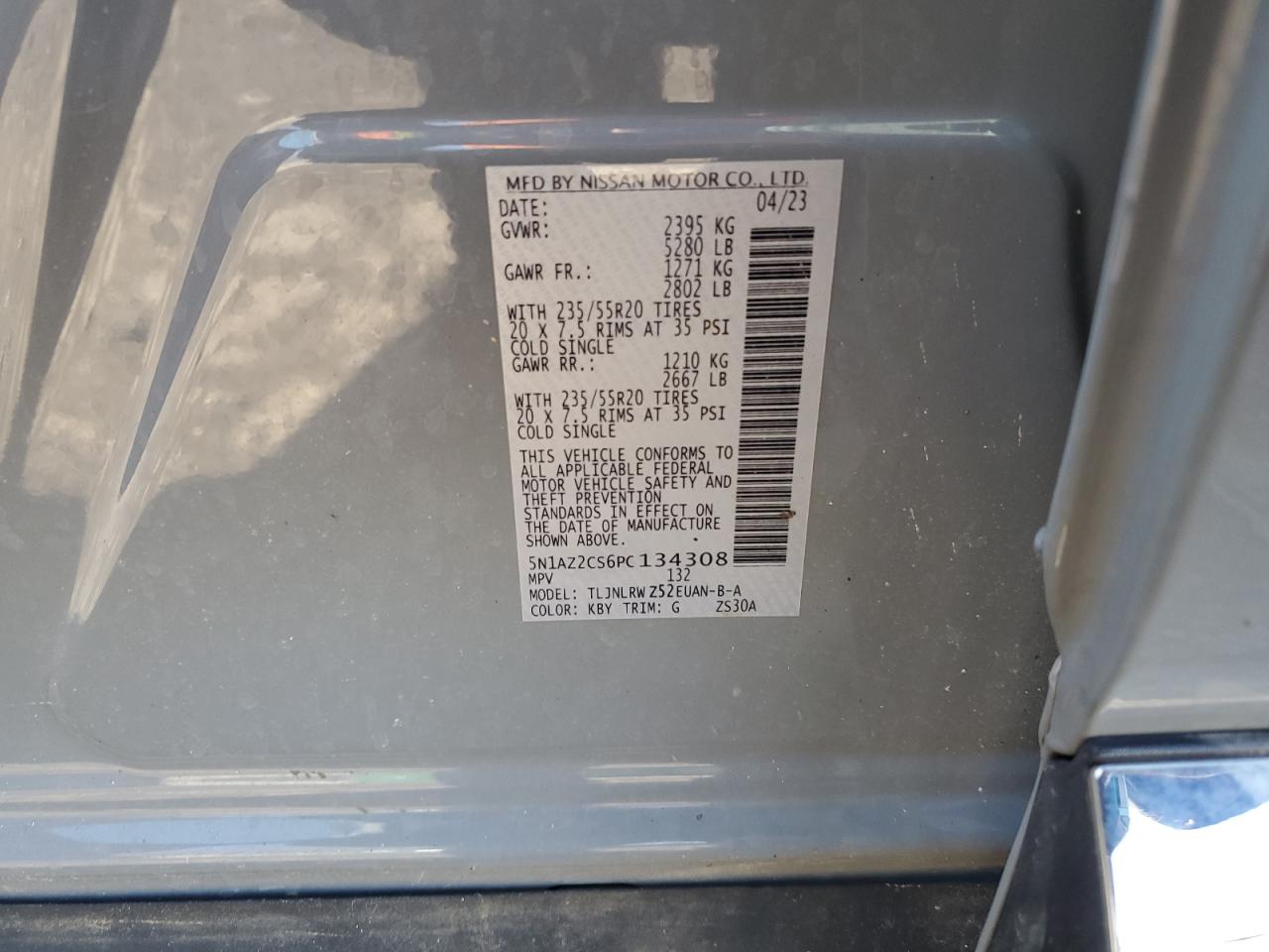 5N1AZ2CS6PC134308 NISSAN MURANO 2023