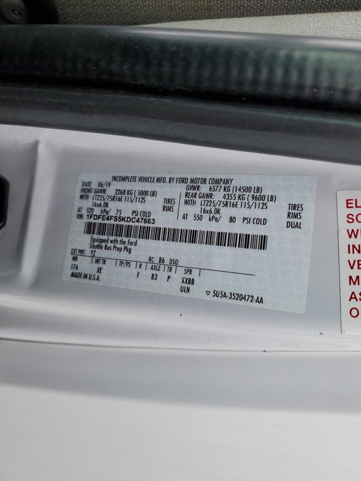 1FDFE4FS5KDC47663 FORD ALL Models 2019