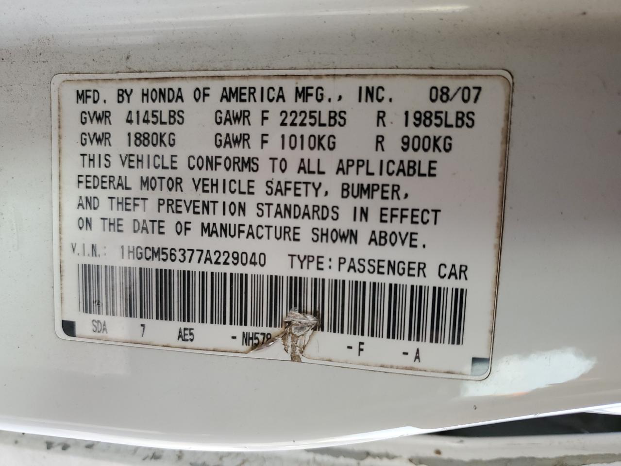 2007 Honda Accord - Image 13