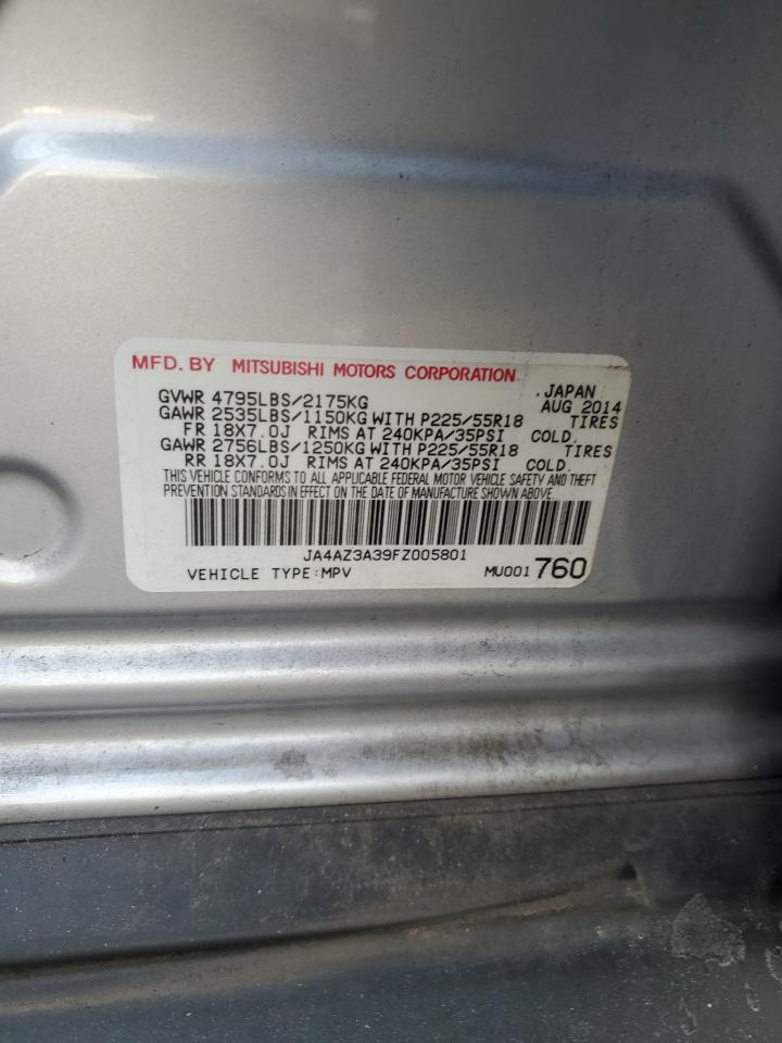 VIN JA4AZ3A39FZ005801 2015 MITSUBISHI OUTLANDER no.13