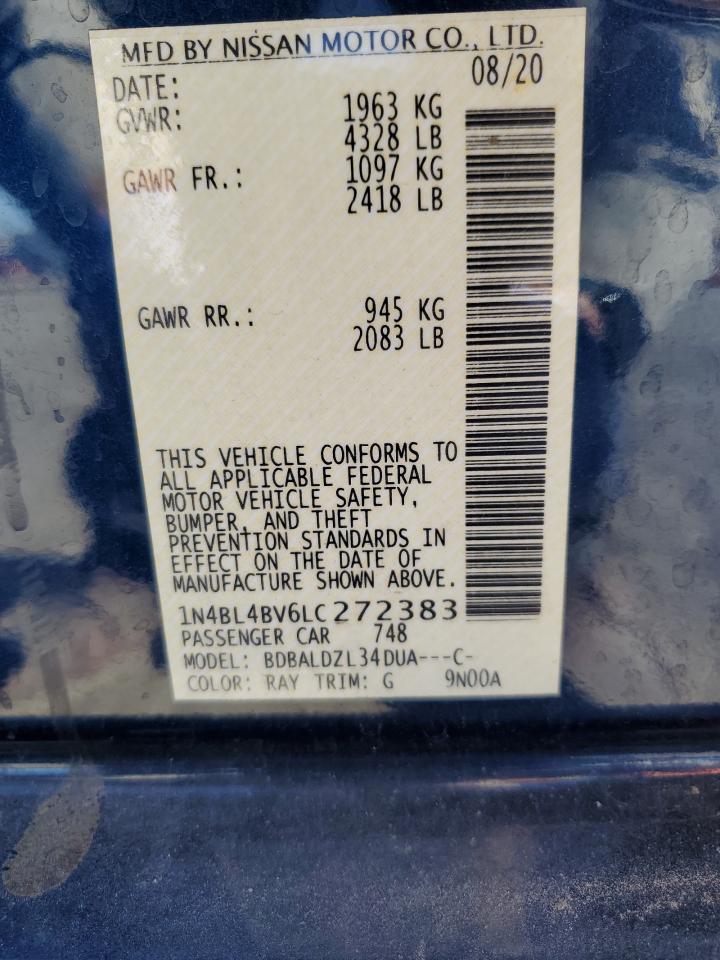 1N4BL4BV6LC272383 NISSAN ALTIMA 2020