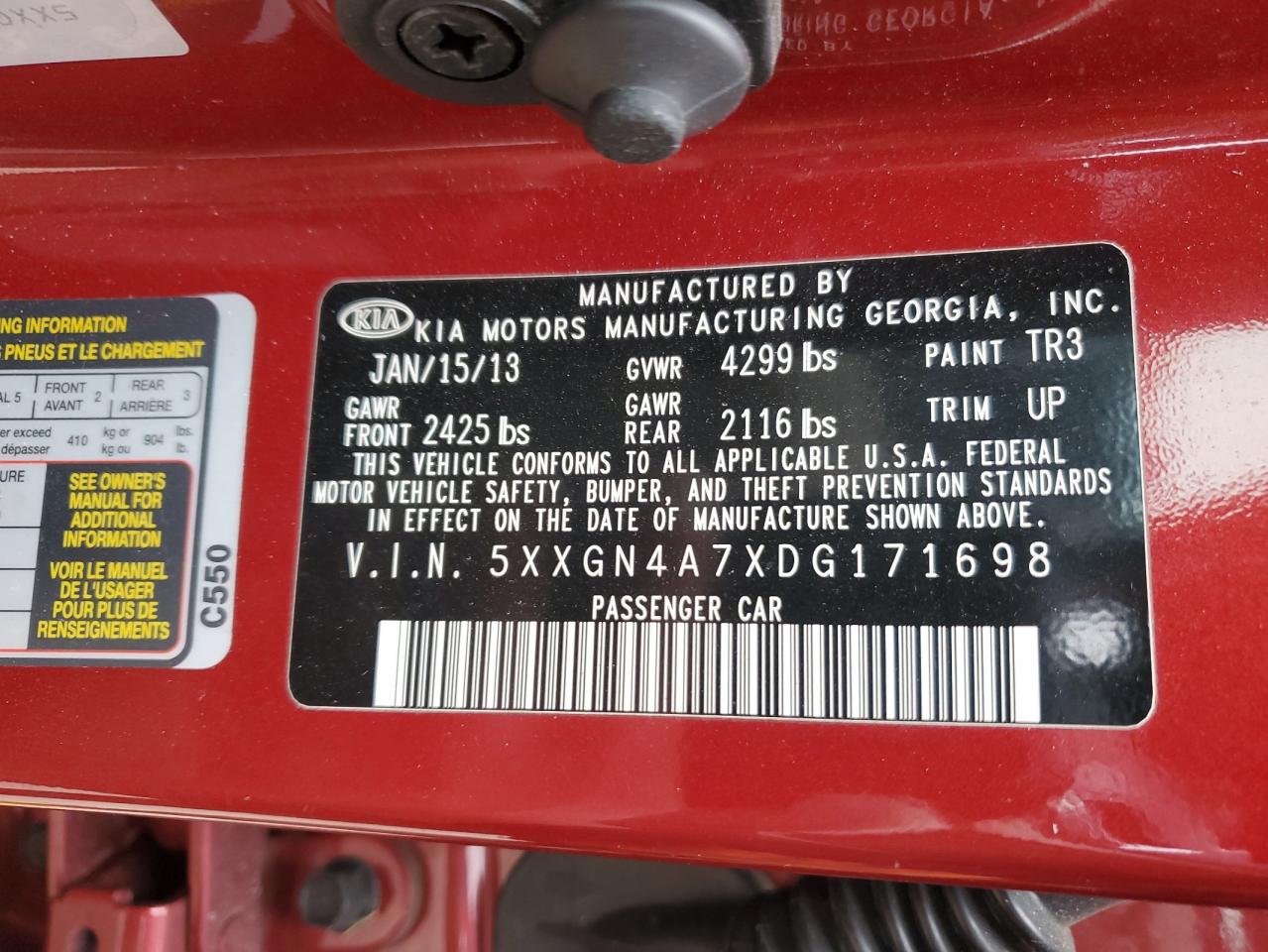 2013 Kia Optima - Image 12