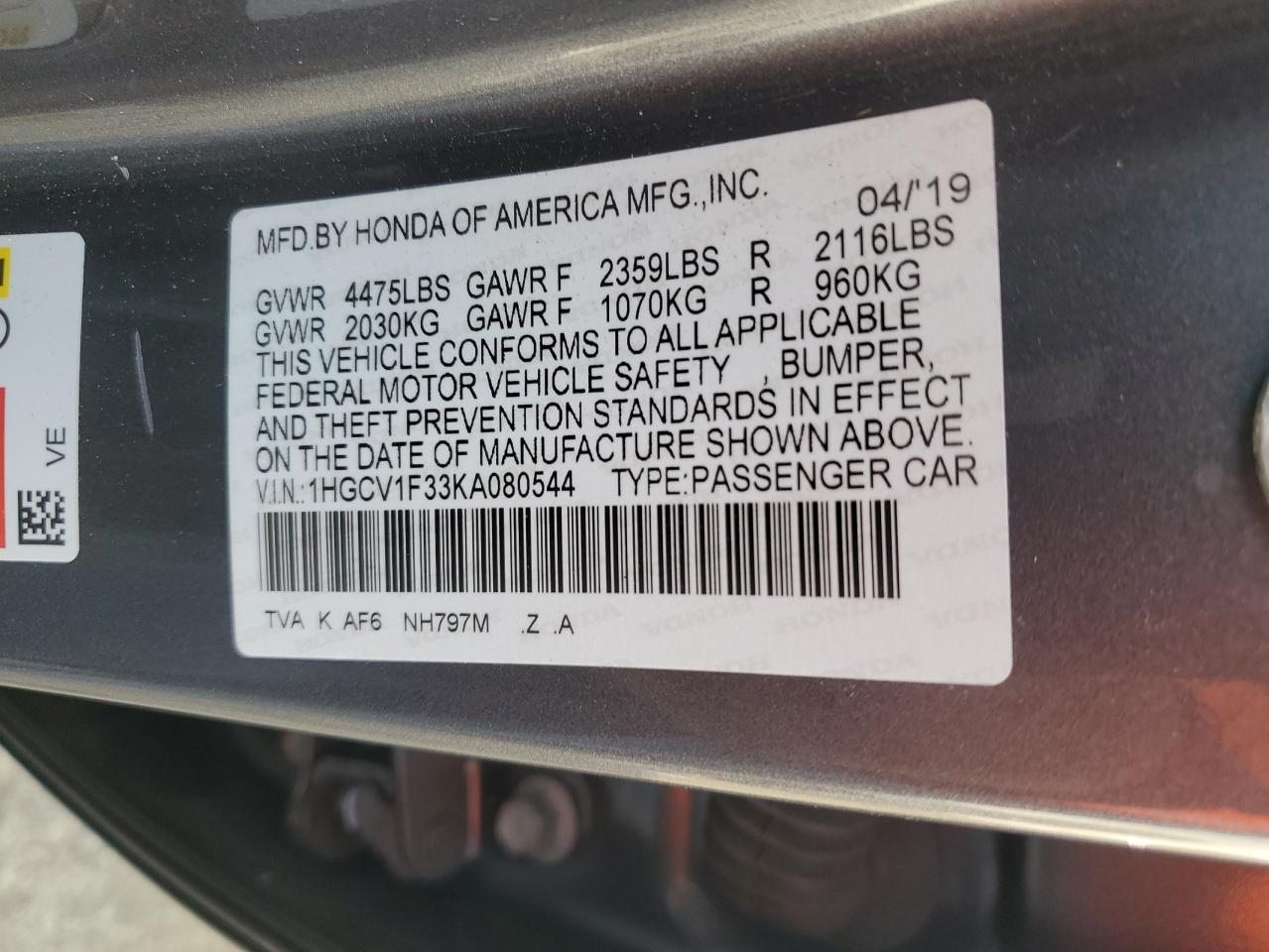 2019 Honda Accord - Image 12