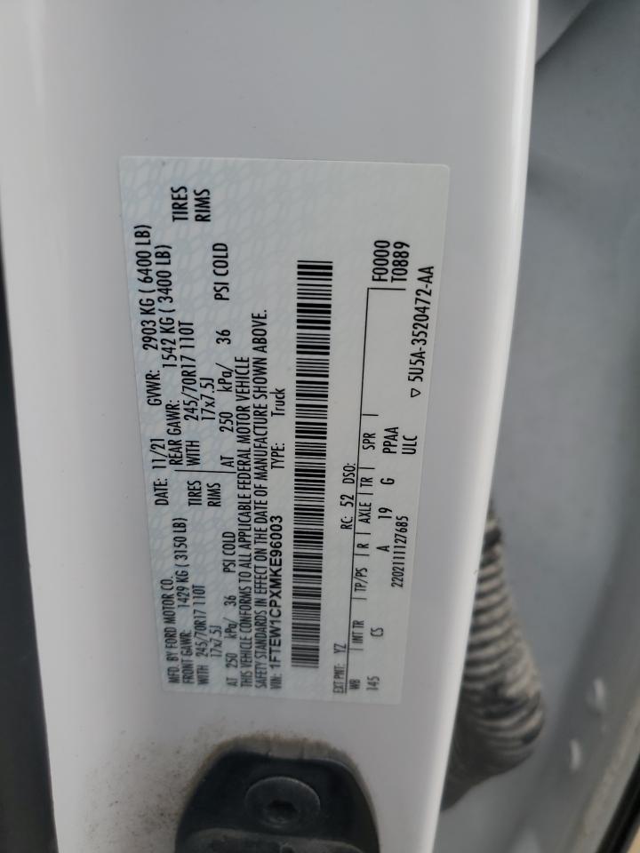 1FTEW1CPXMKE96003 FORD F-150 2021
